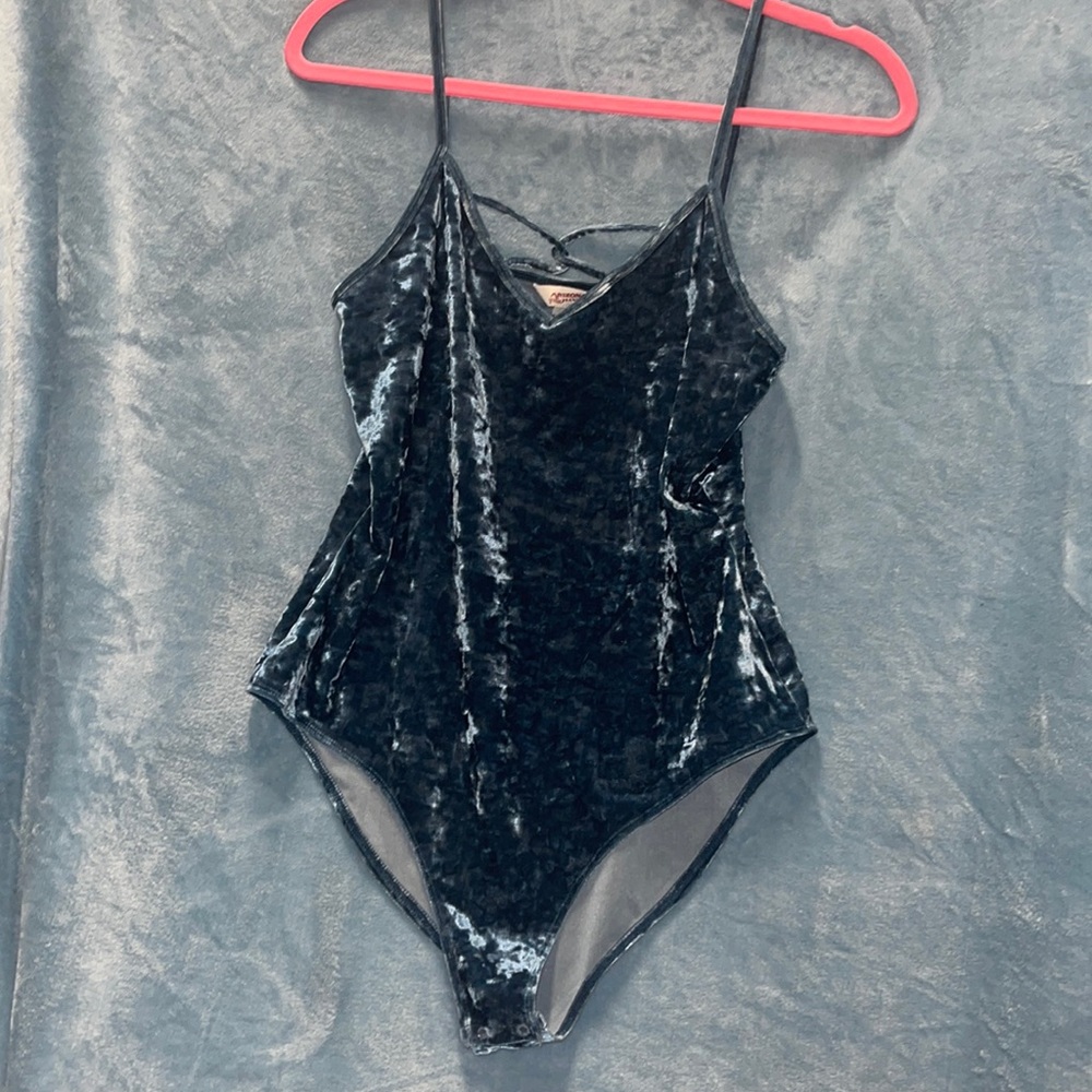 Velvet blue bodysuit